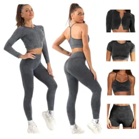 1/2 Pieces Yoga Set Fitness Sports Bra Leggings Gym Set Women Zipper Crop Top Workout Clothes for Women Outfits  Active Wear