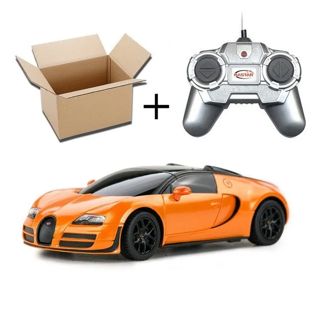 4CH 1:24 Mini Radio Controlled Cars Machines On The Remote Control Bugatti Grand Sport Vitesse Without Original Box 47009