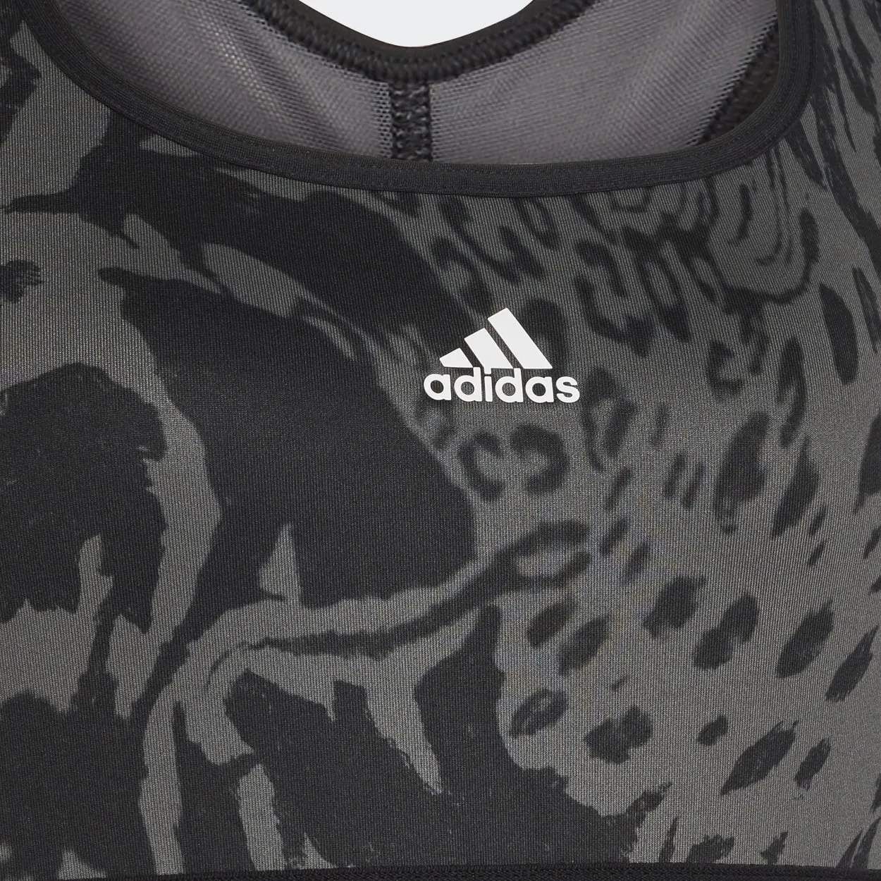 adidas Girls Aeroready Sport Icon Animal Print Sports Bra