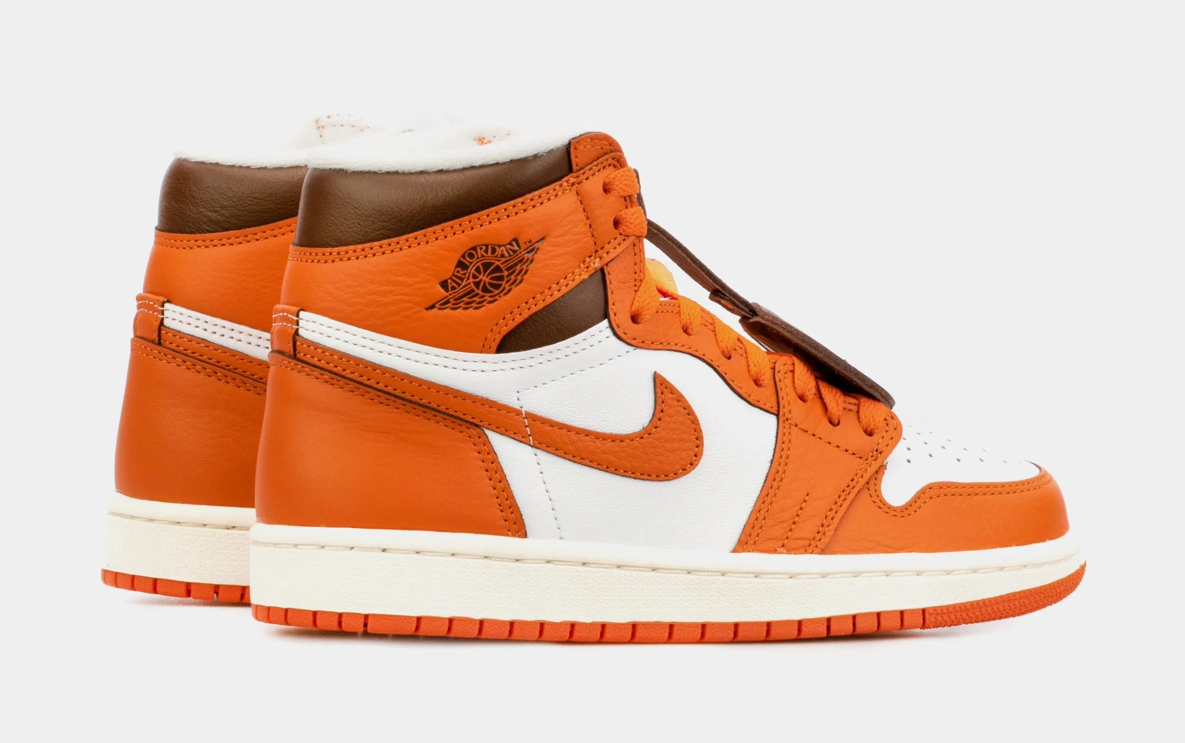 Air Jordan 1 Retro High OG Starfish Womens Lifestyle Shoes (White/Orange)