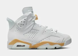 Air Jordan 6 Retro Pearl Womens Lifestyle Shoes (Pure Platinum/Glacier Blue/Metallic Gold)