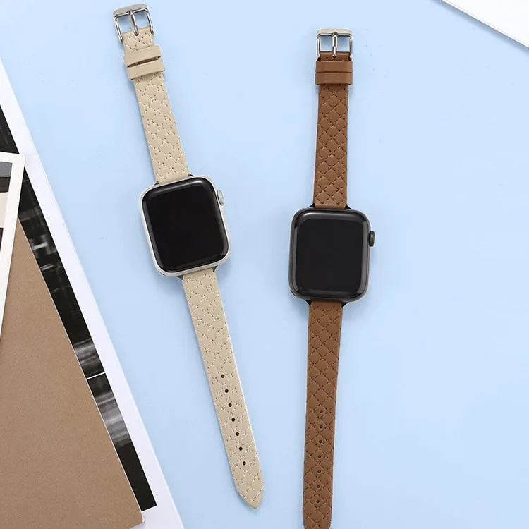 Apple Watch Band Series 7 6 5 4 Stylish Leather Bracelet for iWatch 38mm 40mm 41mm 42mm 44mm 45mm Wristband |Watchband|