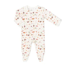 Baby Cotton-modal Zipper Footie