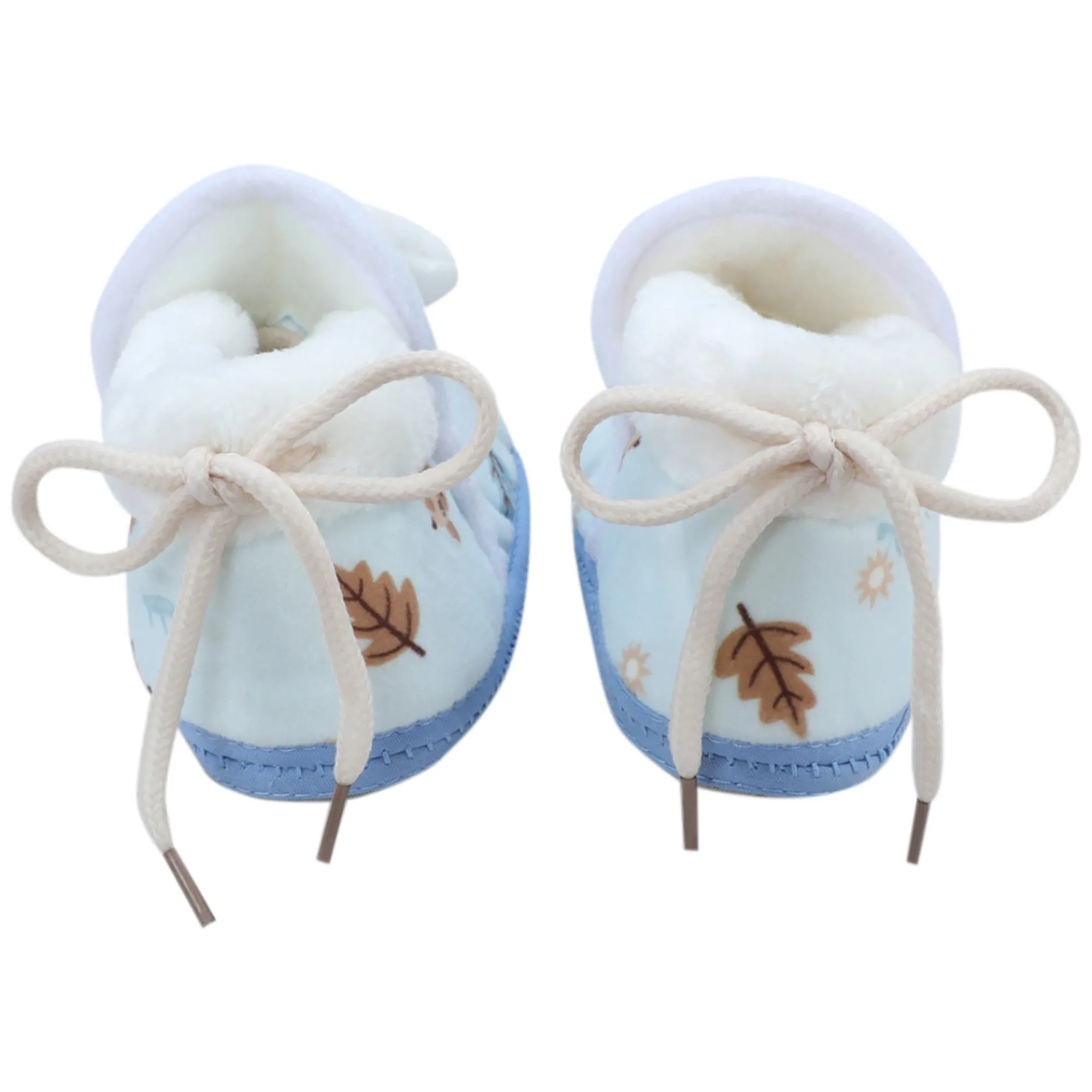 Baby Moo 3D Hunny Bunny Soft Slip-On Anti-Skid Plush Warm Booties - Blue