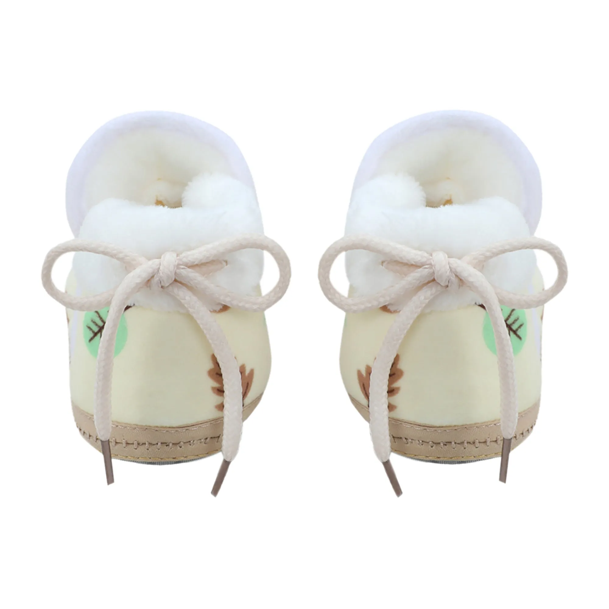 Baby Moo 3D Hunny Bunny Soft Slip-On Anti-Skid Plush Warm Booties - Yellow