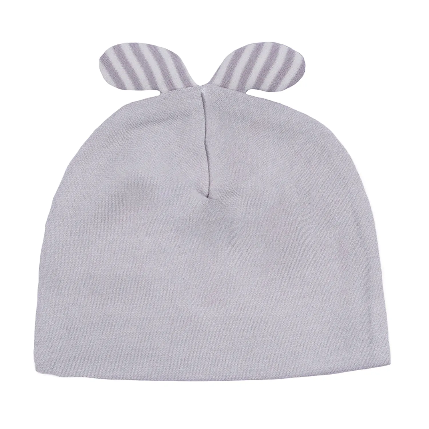 Baby Moo Bouncing Bunny All Season Stretchable Hosiery Warm 3D Beanie Cap - Grey