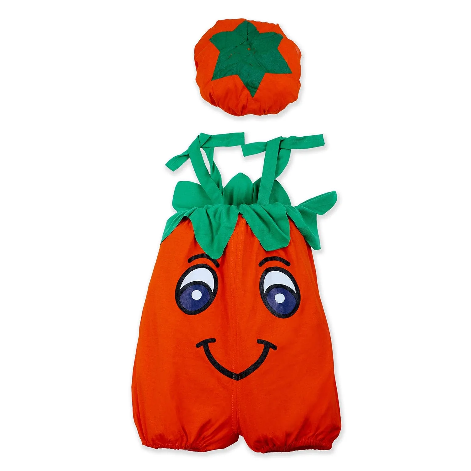 Baby Moo Orange Fruit Themed Costume 2pcs Cap And Fancy Dress - Orange