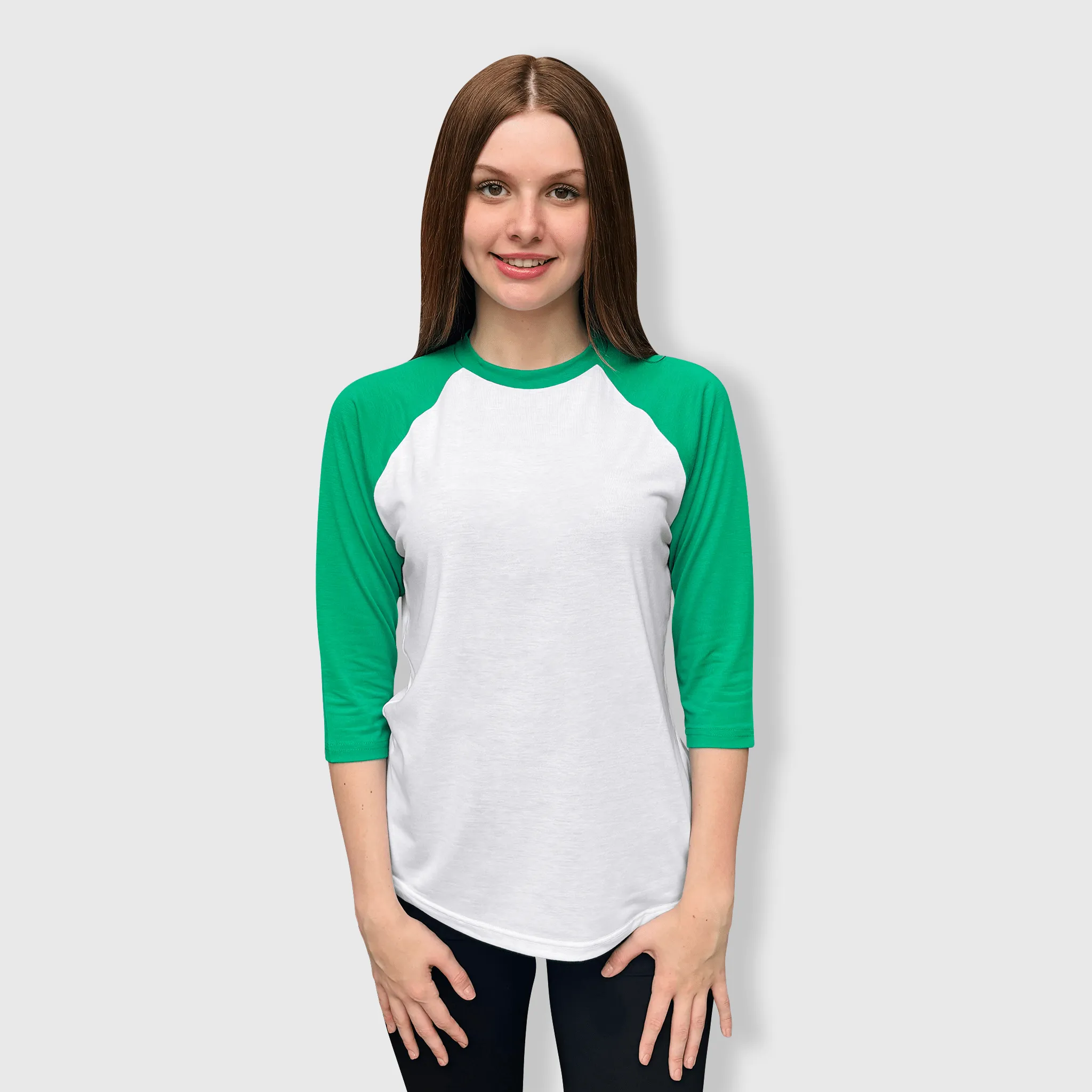 Baseball Polyester Raglan Tee - White Body