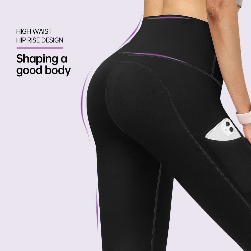 Capri Leggings Women Push Up Calf Length Yoga Pants Gym Running Fitness Sports Woman Tights Girls Active Wear Trousers