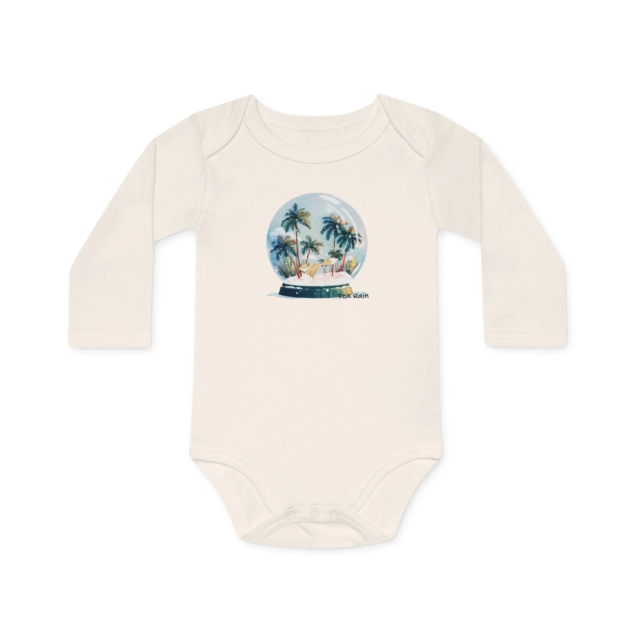 Chungi Snow Globe- Baby LS Organic Bodysuit