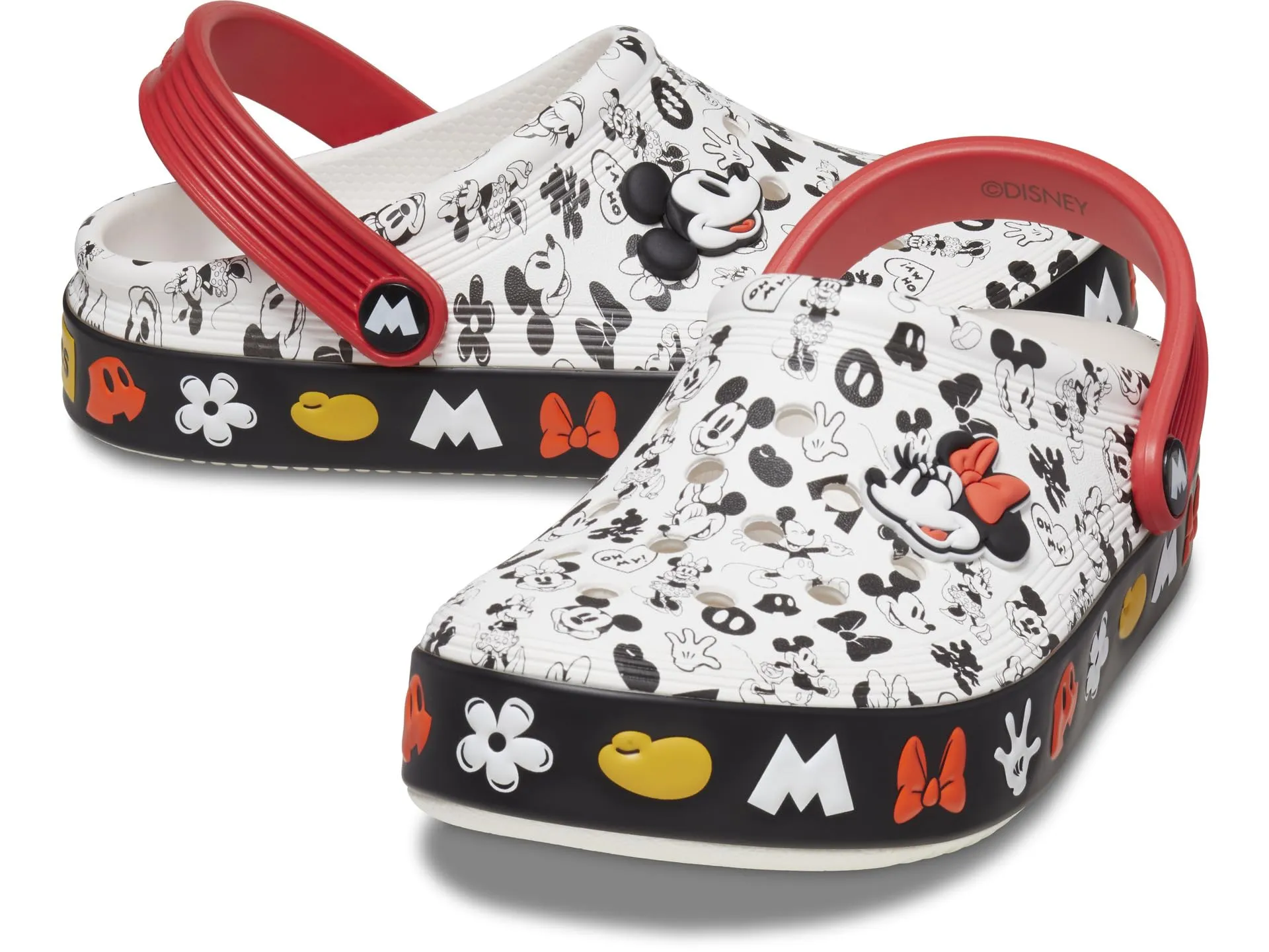 Crocs Kids Mickey Off Court Clog (Toddler), white