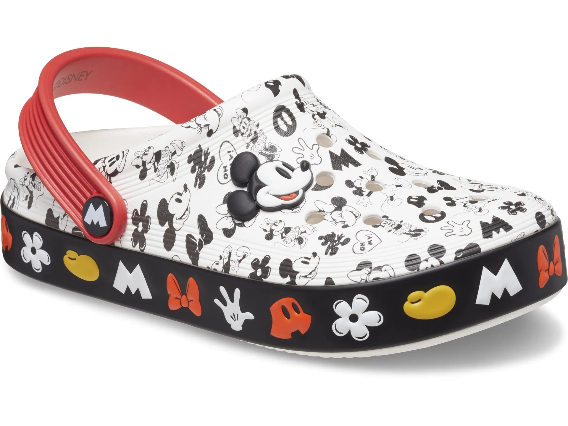 Crocs Kids Mickey Off Court Clog (Toddler), white