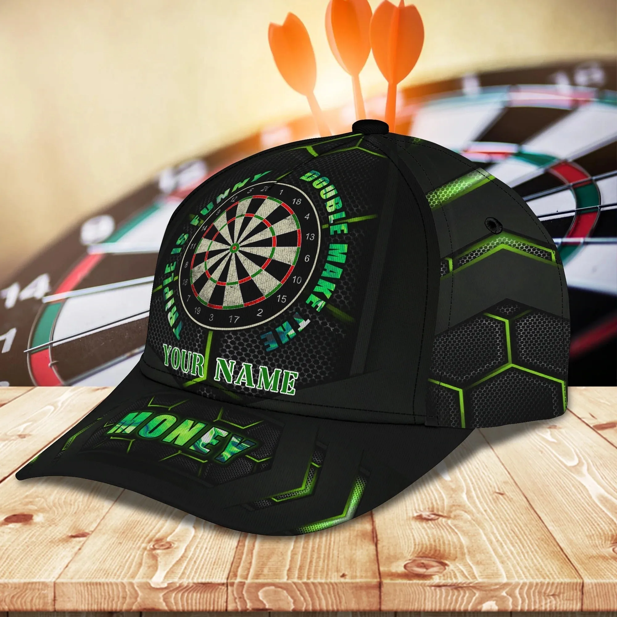 Custom Cool Dart Cap For Dart Boy Girl, Dart And Beer Baseball 3D Cap Hat, To Husband Darter Cap Hat