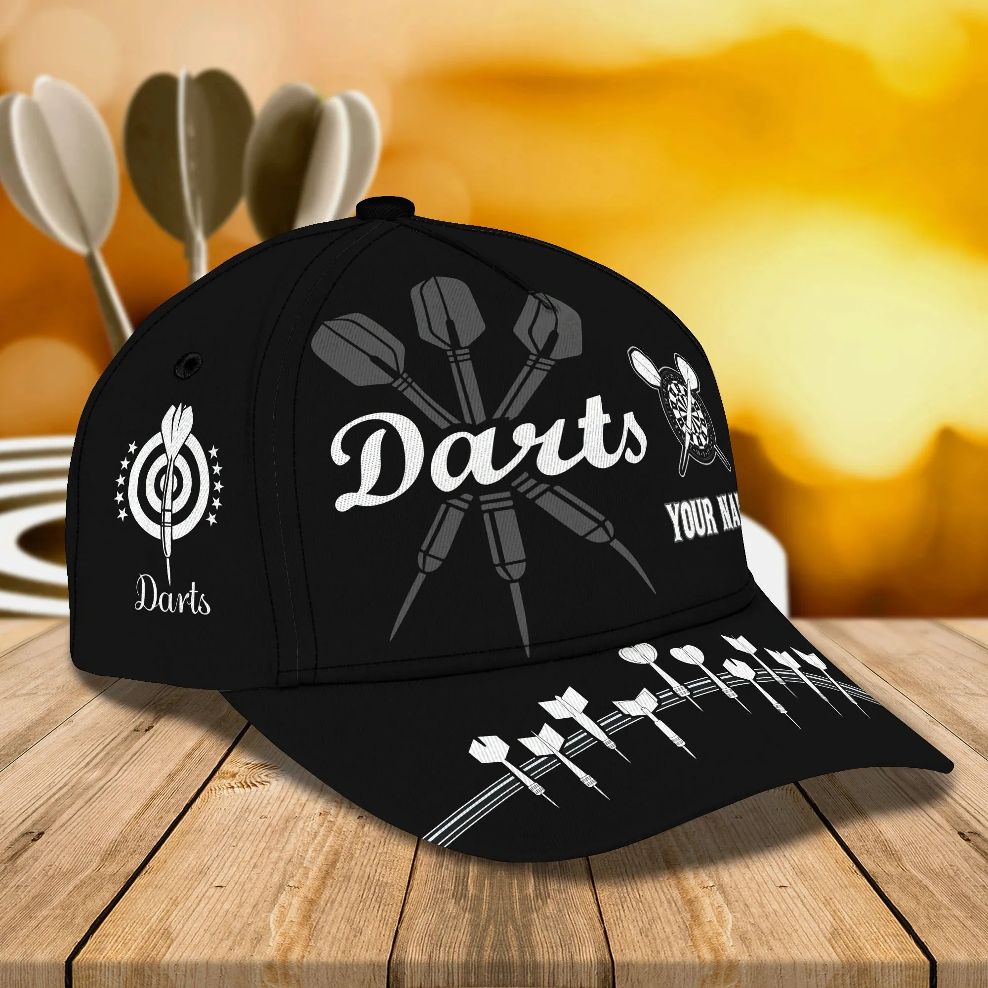 Custom Cool Dart Cap For Dart Boy Girl, Dart And Beer Baseball 3D Cap Hat, To Husband Darter Cap Hat