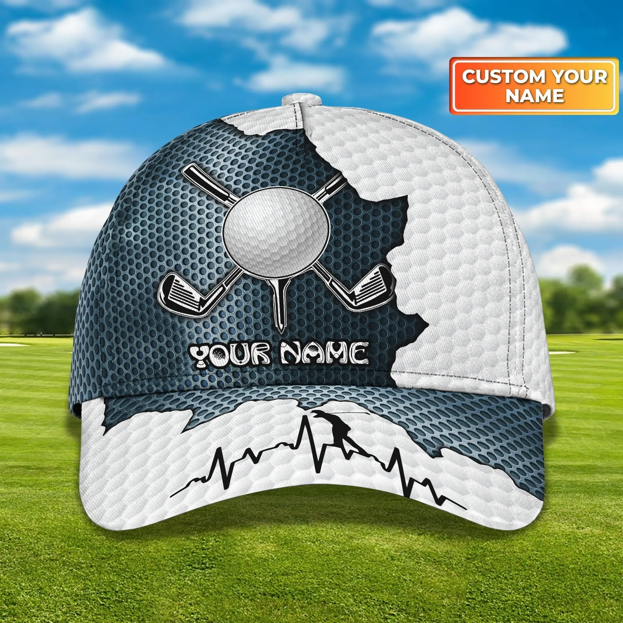 Custom Name 3D Full Priinting Classic Cap For Golfer, Adult Golfer Cap, Golf Lovers Cap Hat