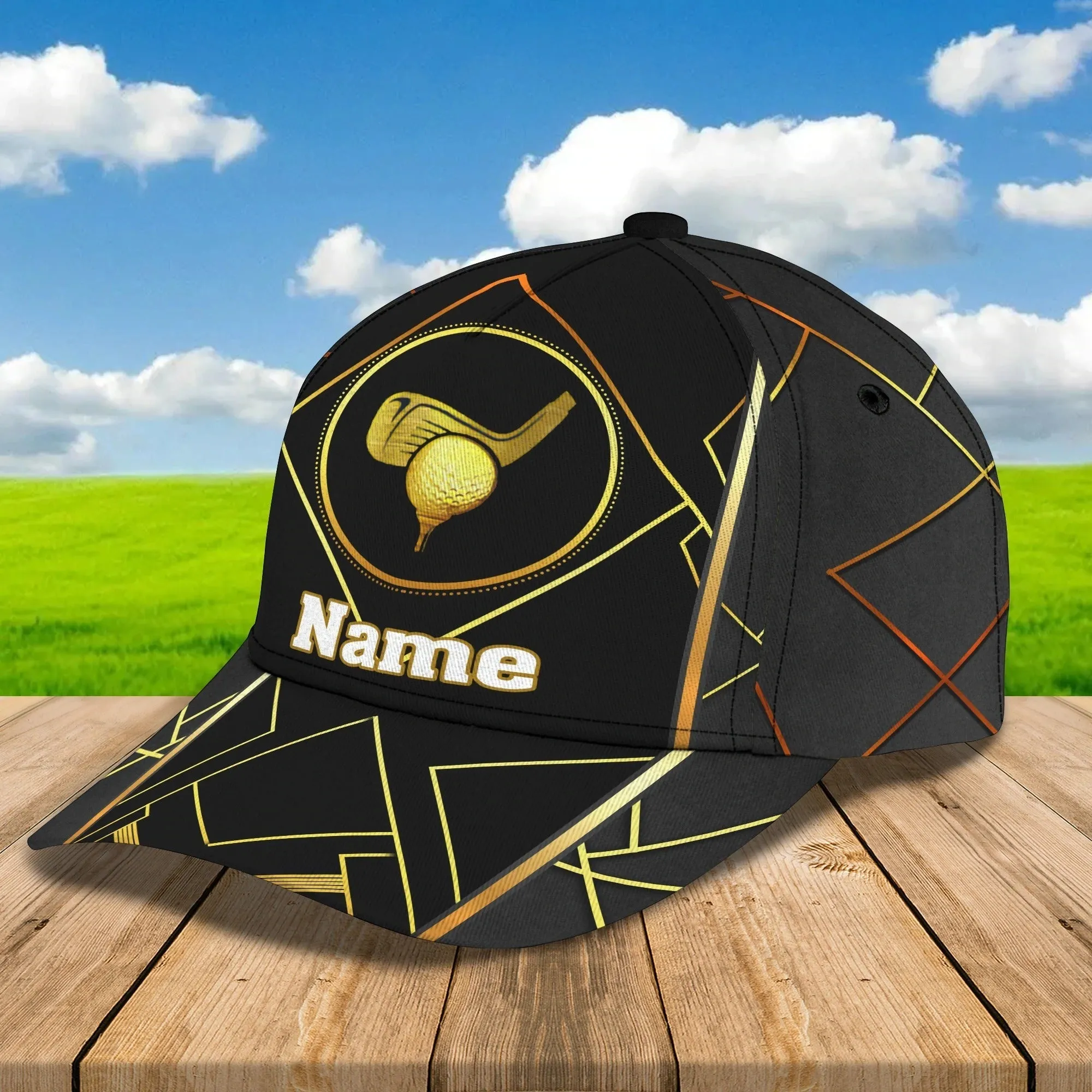 Custom Name 3D Full Priinting Classic Cap For Golfer, Adult Golfer Cap, Golf Lovers Cap Hat