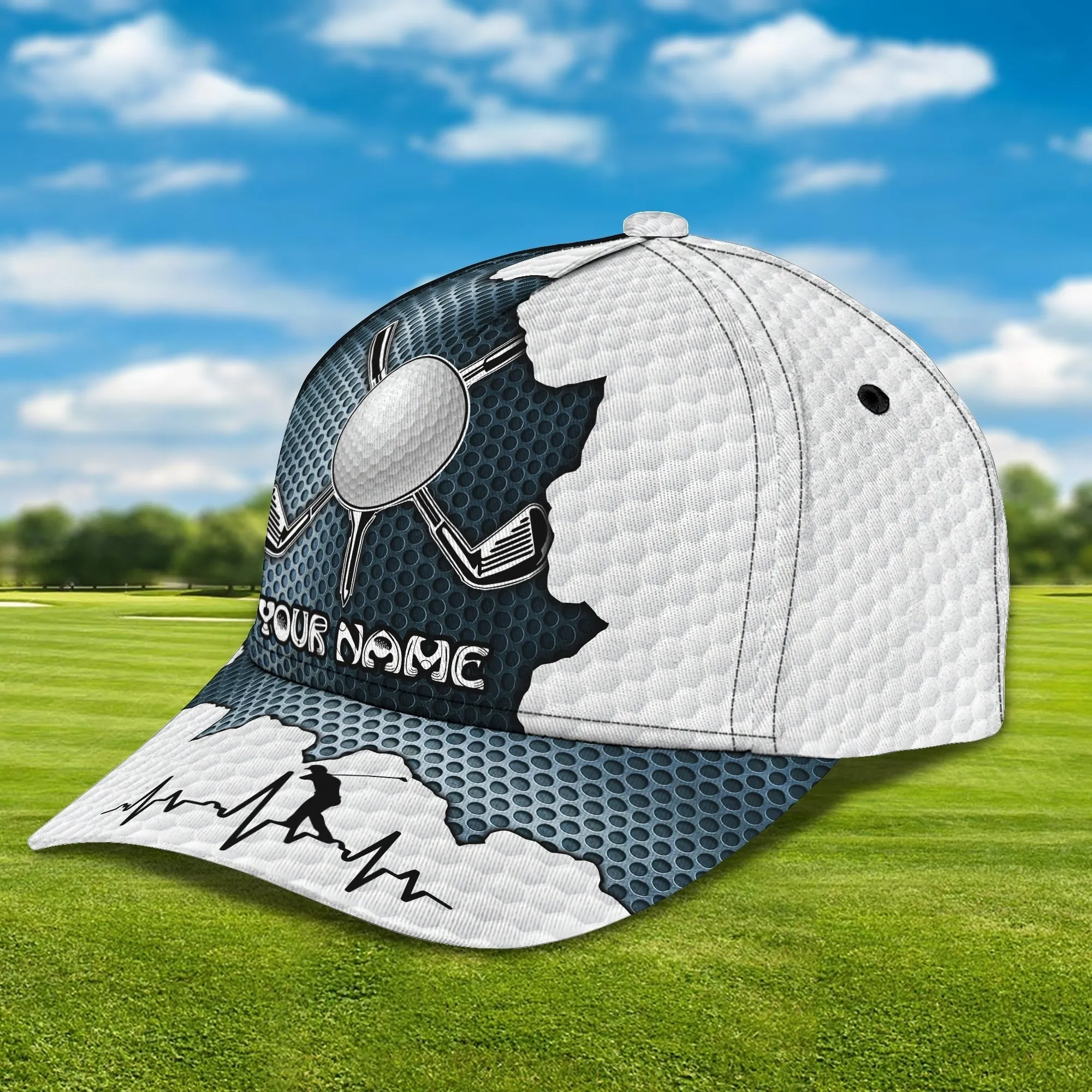 Custom Name 3D Full Priinting Classic Cap For Golfer, Adult Golfer Cap, Golf Lovers Cap Hat