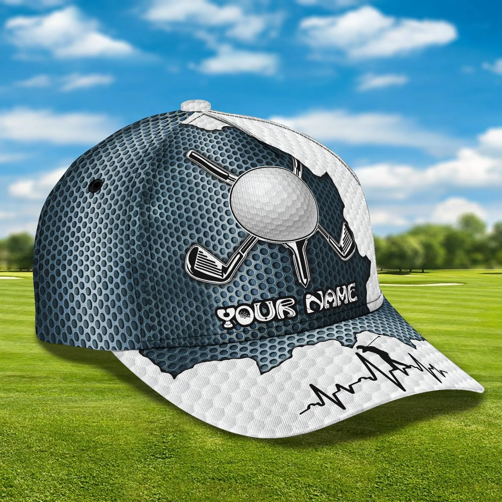 Custom Name 3D Full Priinting Classic Cap For Golfer, Adult Golfer Cap, Golf Lovers Cap Hat