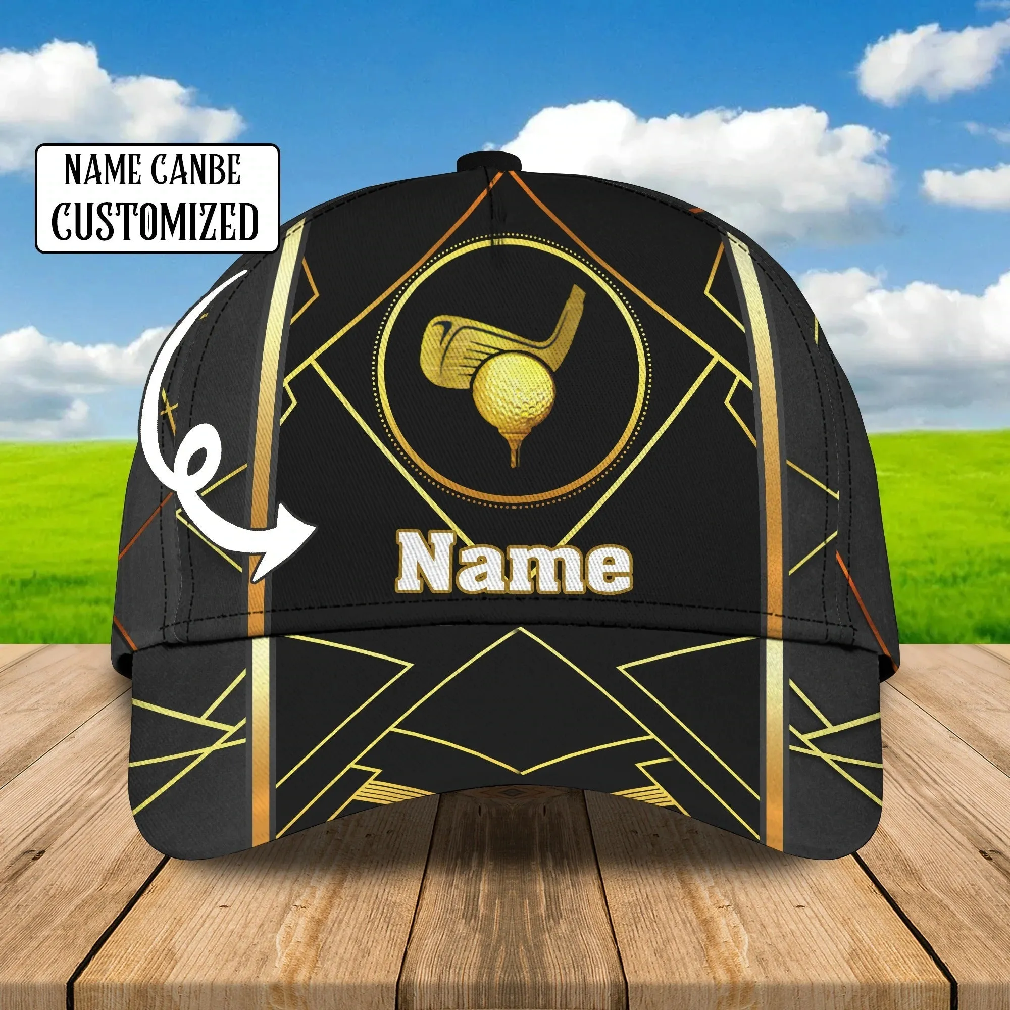 Custom Name 3D Full Priinting Classic Cap For Golfer, Adult Golfer Cap, Golf Lovers Cap Hat