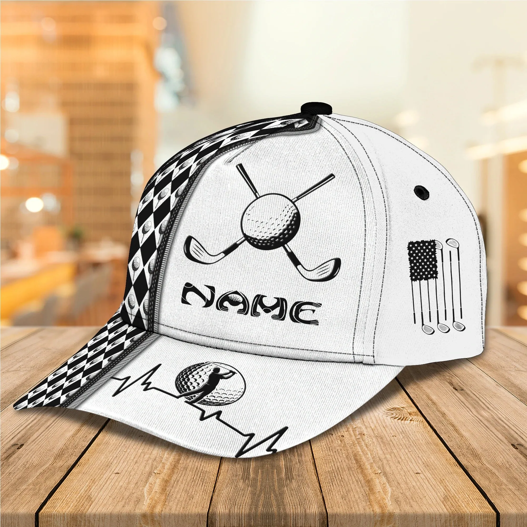 Custom Name 3D Full Priinting Classic Cap For Golfer, Adult Golfer Cap, Golf Lovers Cap Hat