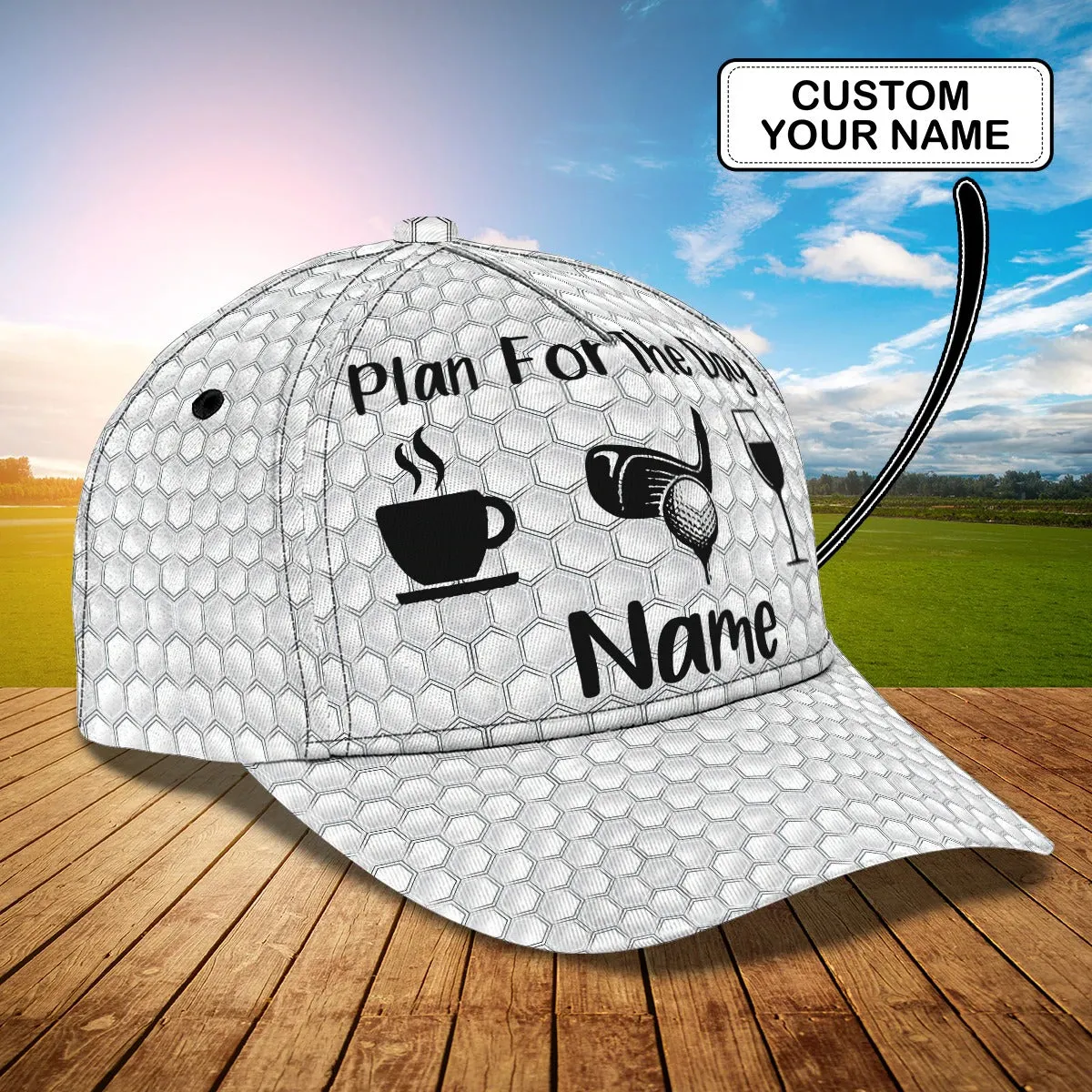 Custom With Name 3D Baseball Cap Hat For Golf Man, Plan For The Day With Golf, Gift A Golf Lover