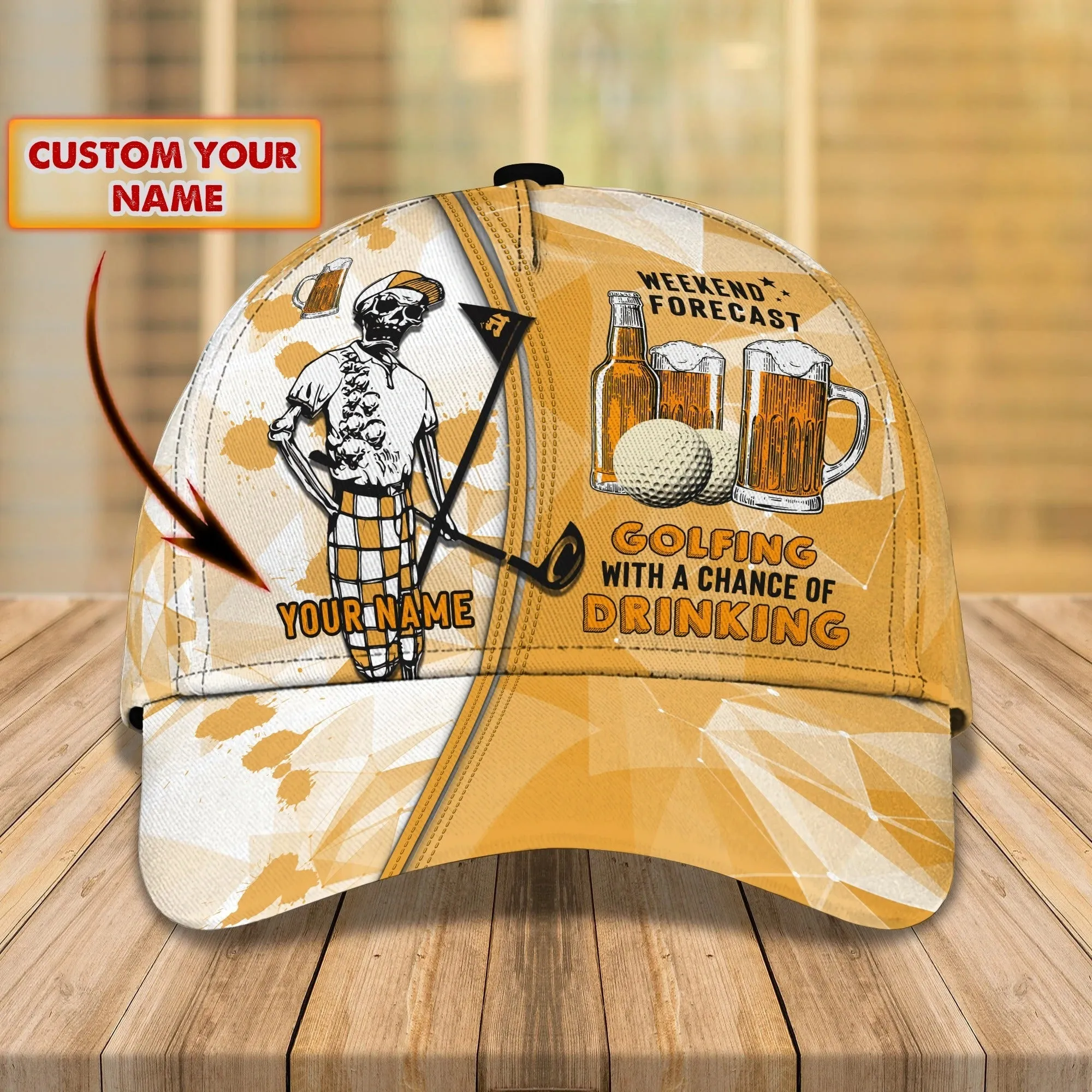 Custom With Name 3D Baseball Cap Hat For Golf Man, Plan For The Day With Golf, Gift A Golf Lover