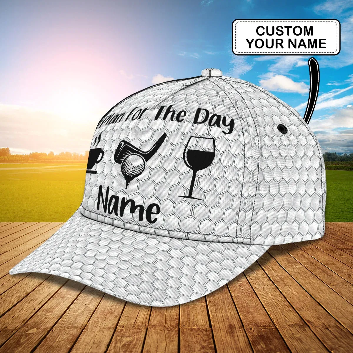 Custom With Name 3D Baseball Cap Hat For Golf Man, Plan For The Day With Golf, Gift A Golf Lover