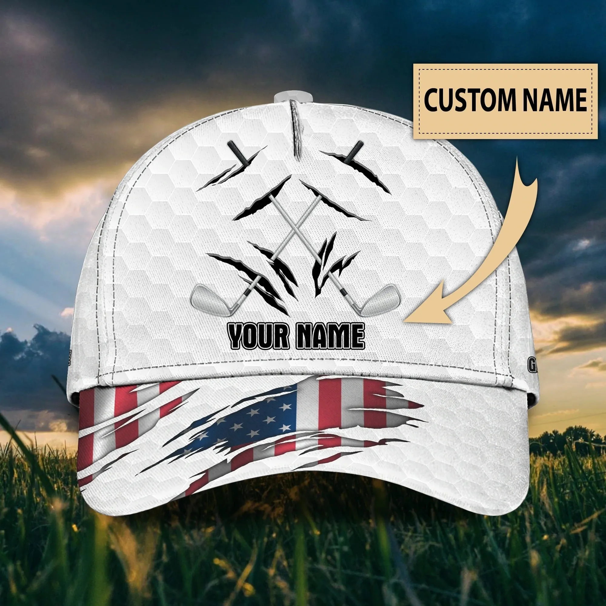 Custom With Name Man Gofler Cap, Baseball Cap For Man, Birthday Present To Golf Lover