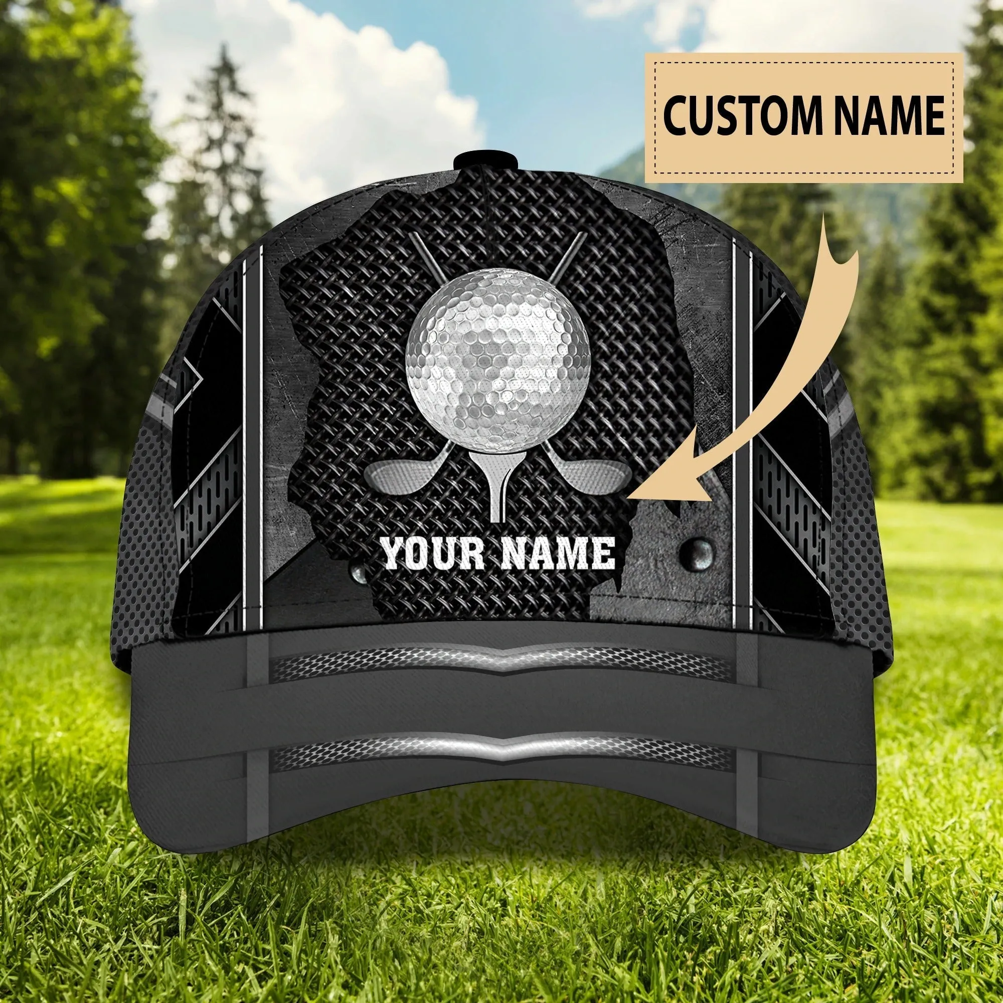 Custom With Name Man Gofler Cap, Baseball Cap For Man, Birthday Present To Golf Lover