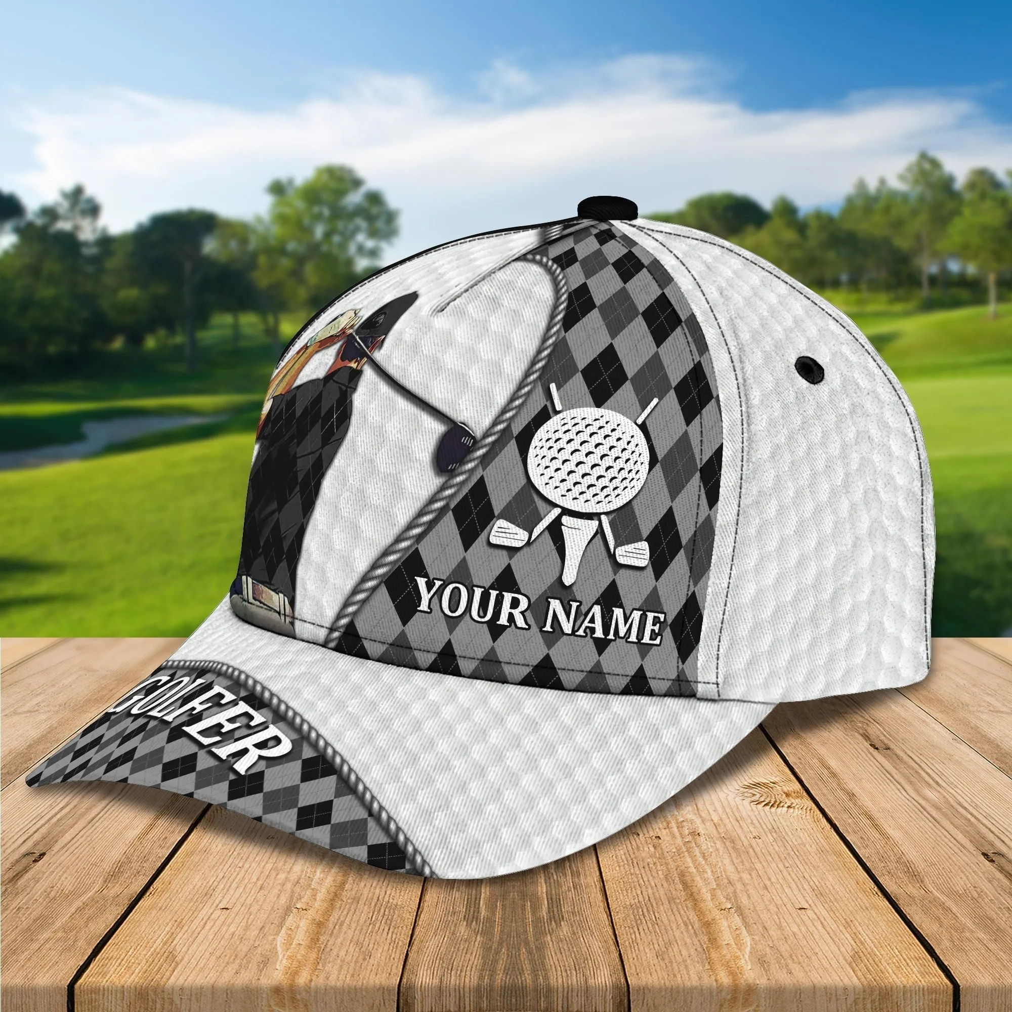 Customized 3D All Over Print Classic Cap For Golf Mens, Dad Golf Cap Hat, Christmas Gift For Golf Lover