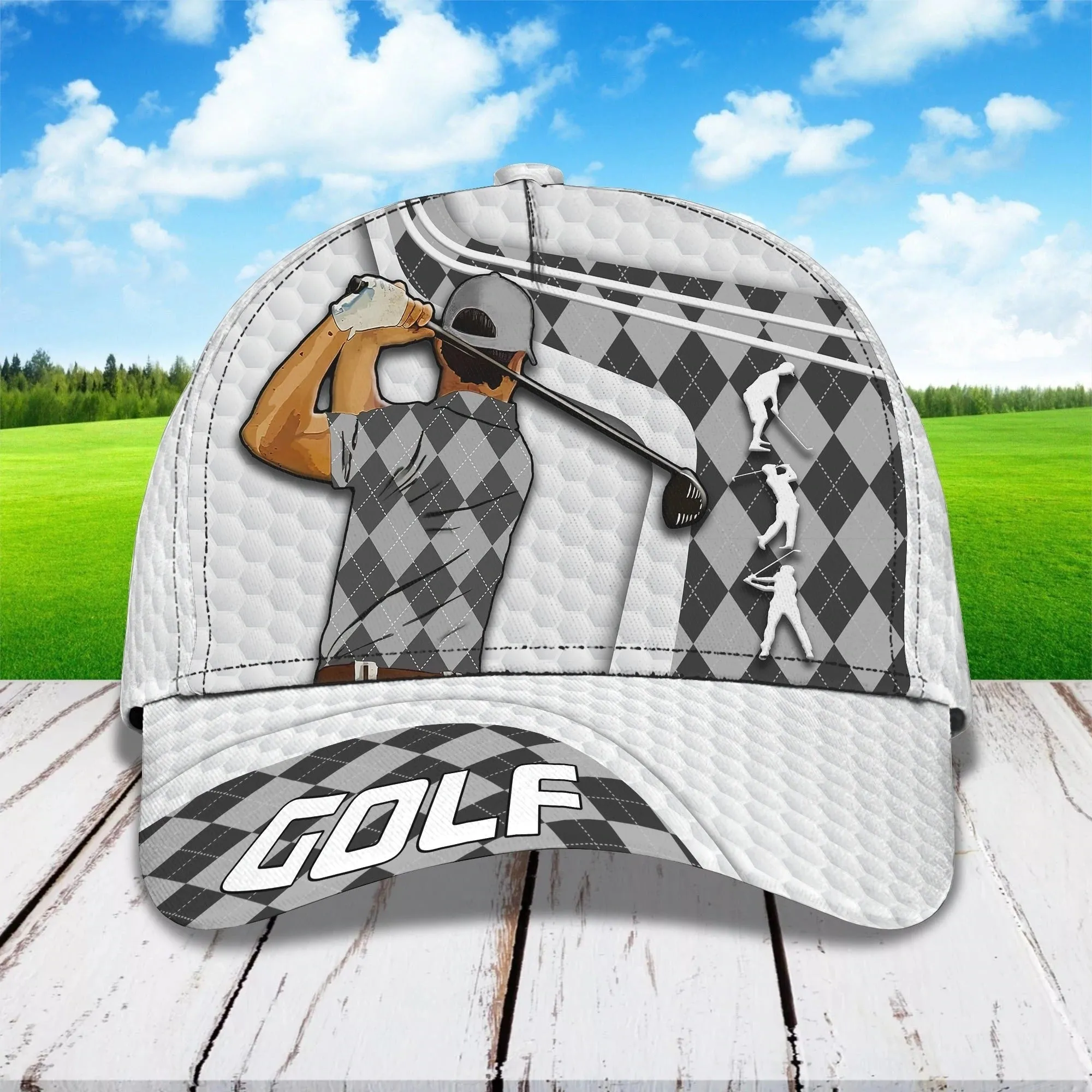 Customized 3D All Over Print Classic Cap For Golf Mens, Dad Golf Cap Hat, Christmas Gift For Golf Lover