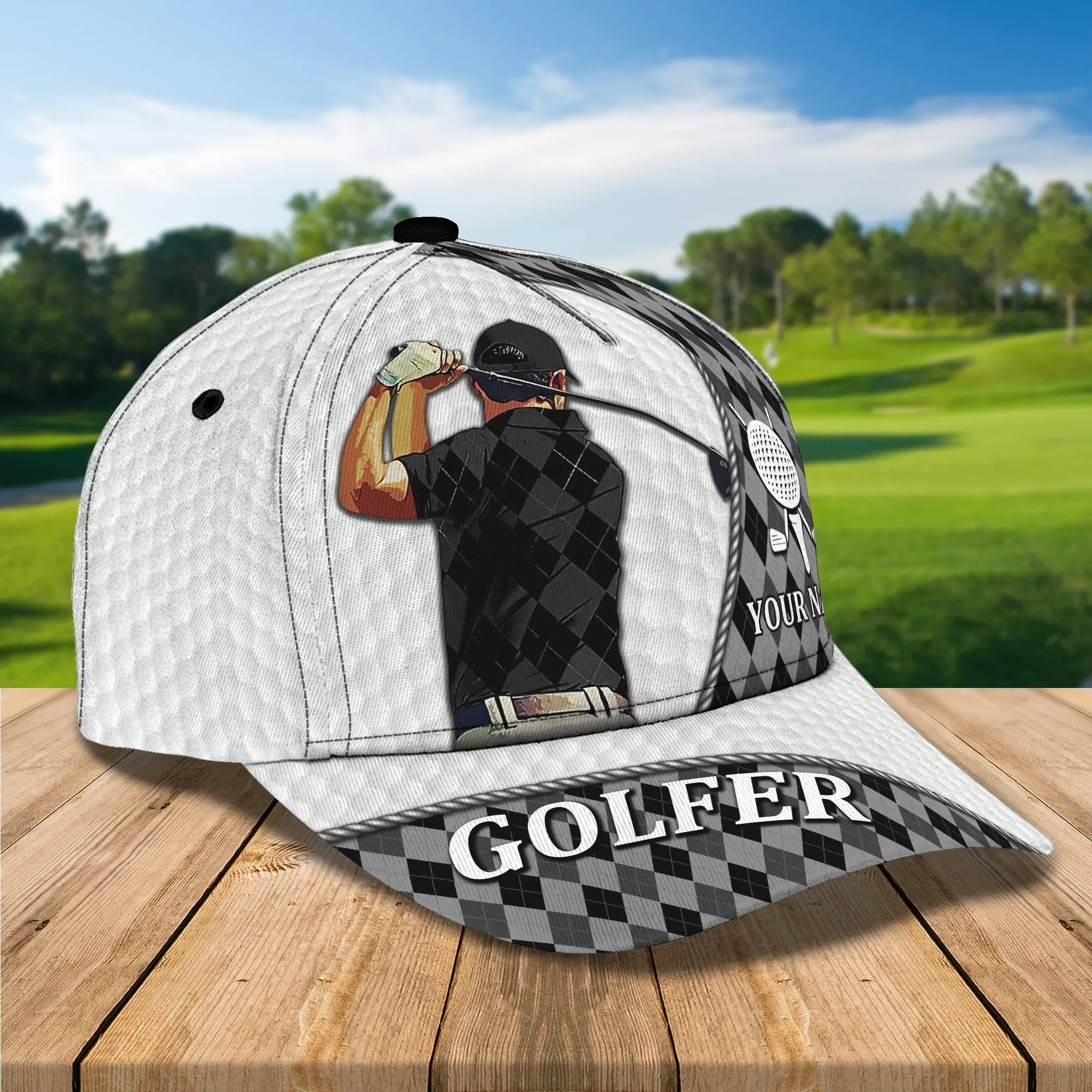 Customized 3D All Over Print Classic Cap For Golf Mens, Dad Golf Cap Hat, Christmas Gift For Golf Lover