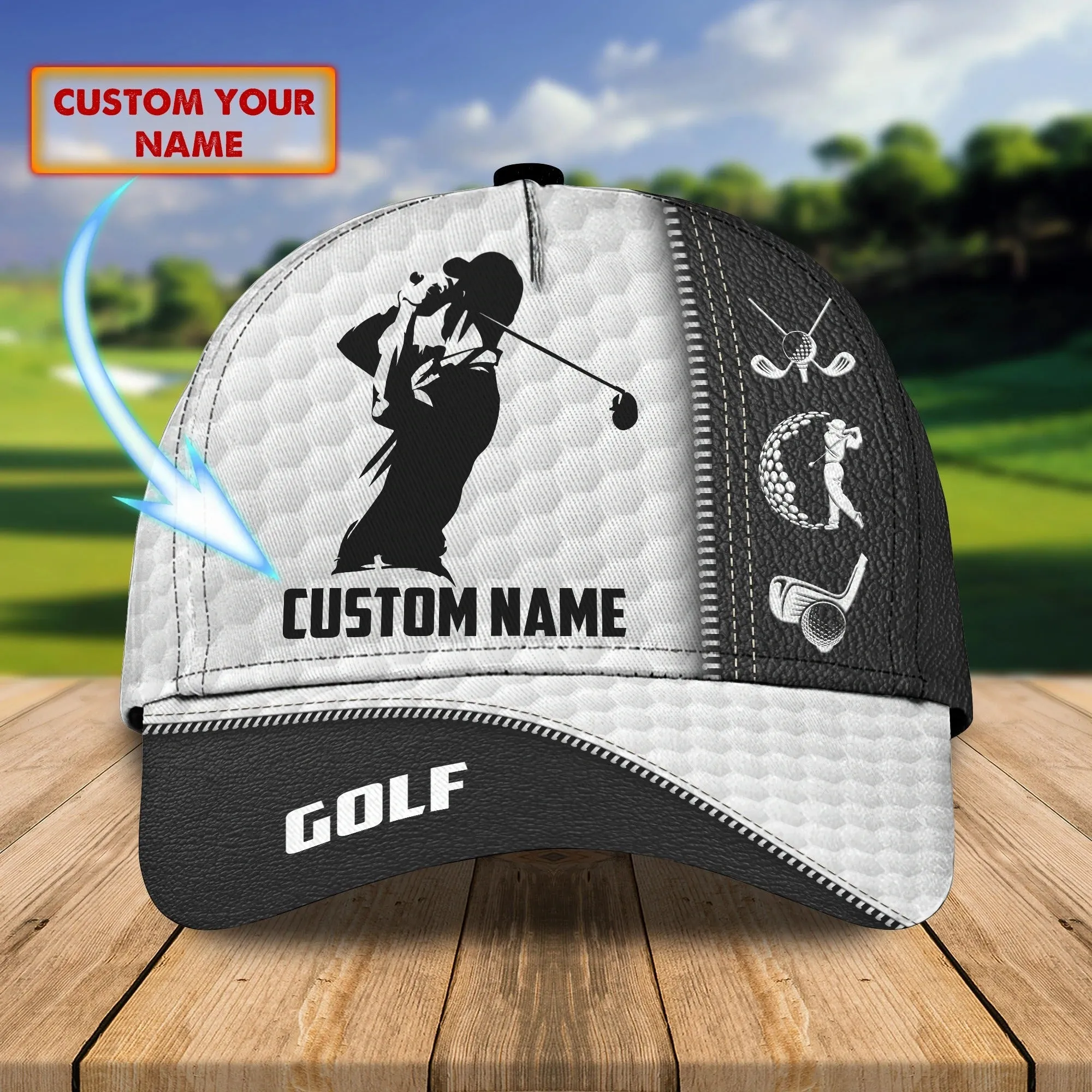 Customized 3D All Over Print Classic Cap For Golf Mens, Dad Golf Cap Hat, Christmas Gift For Golf Lover