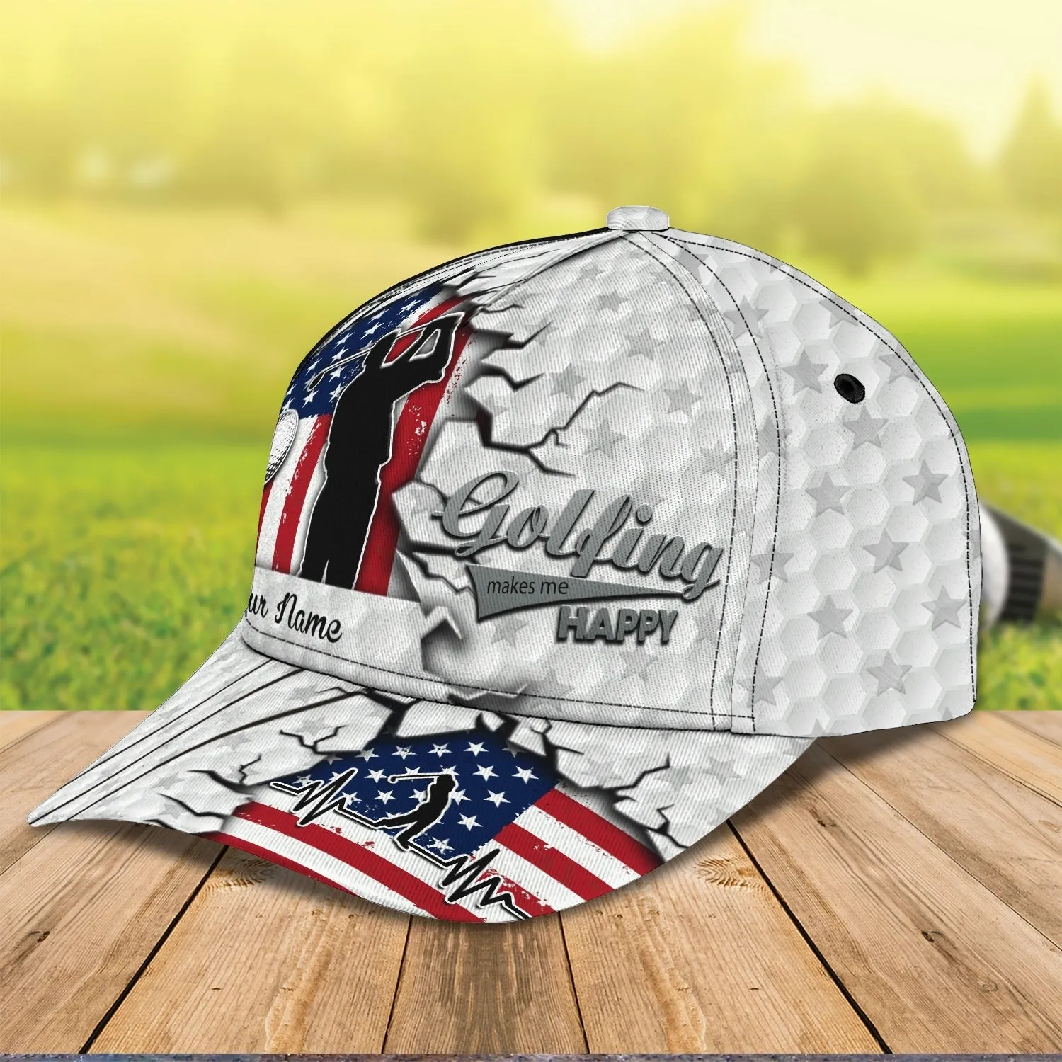 Customized 3D All Over Print Classic Cap Hat For Golfer, Golf Cap For Men And Women