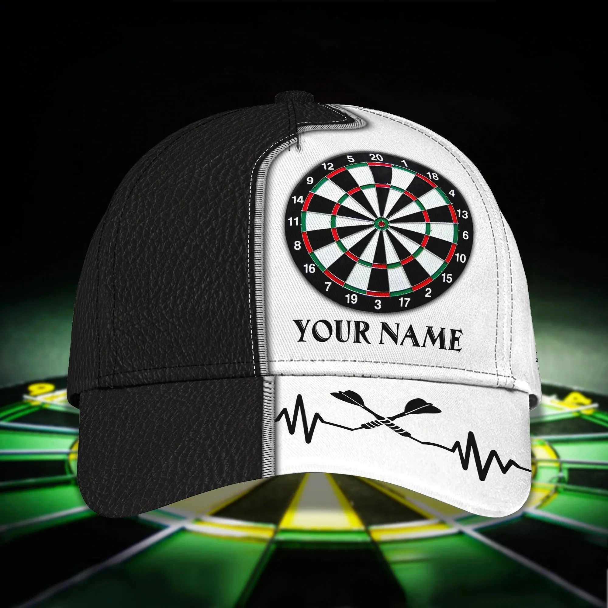 Customized With Name 3D Dart Caps, Dart Lover Gifts, Dart Hat Dart Cap For Dart Players