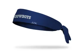 Dallas Cowboys: Wordmark Navy Tie Headband