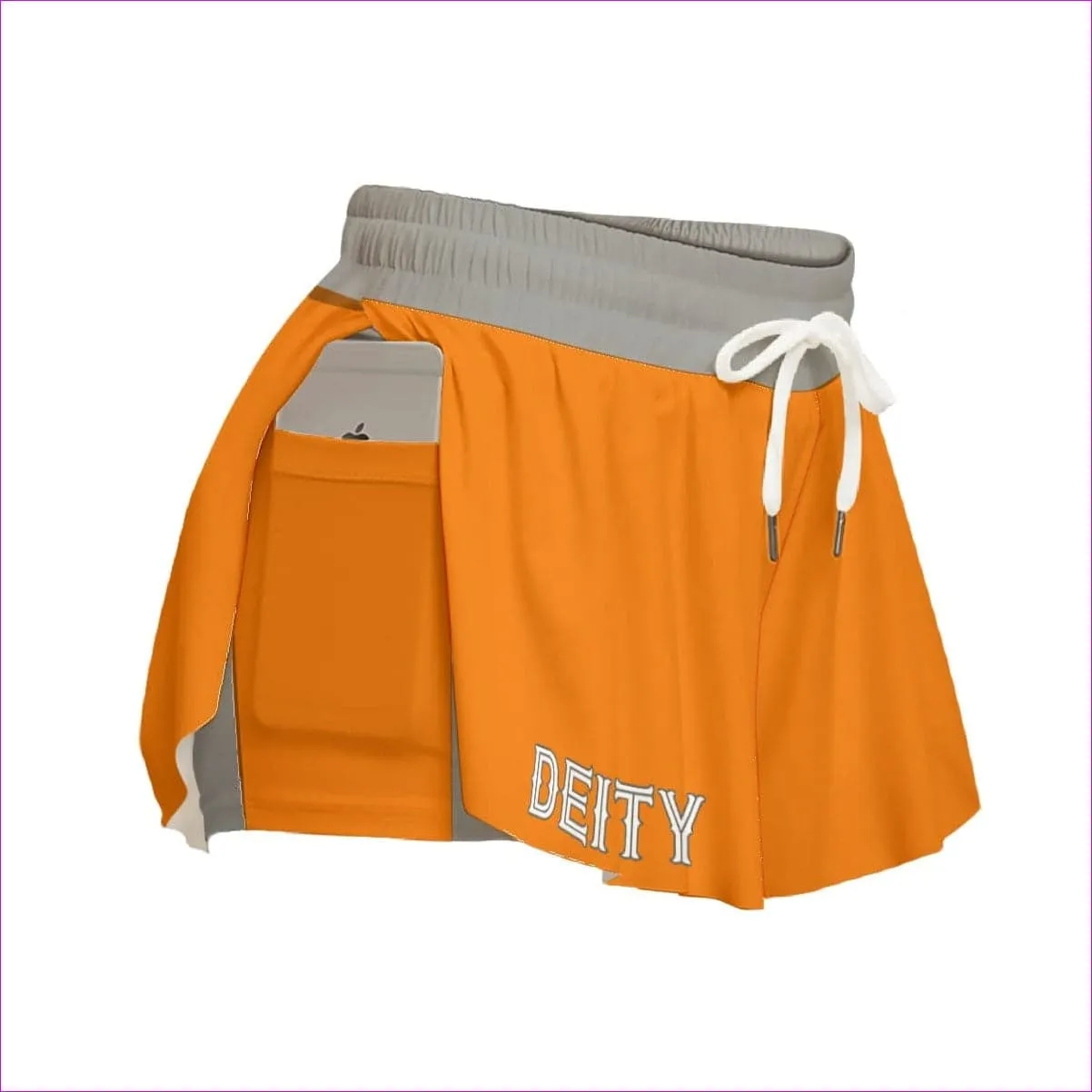 Deity Womens Orange Sport Culottes With Pocket