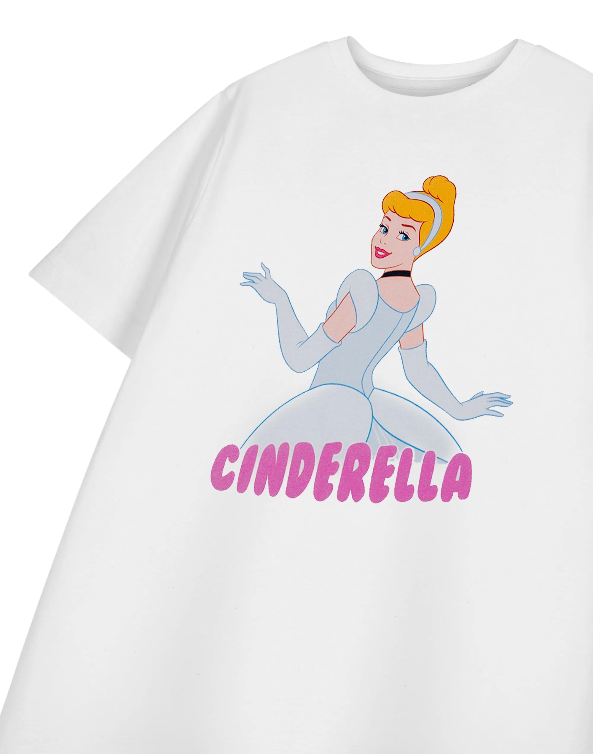 Disney Cinderella Girls White Short Sleeved T-Shirt