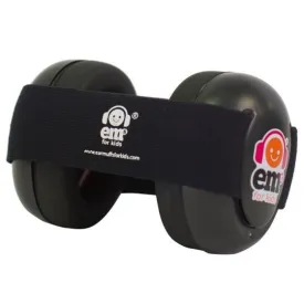 Em's 4 Kids Earmuffs-Black/Headband-Black