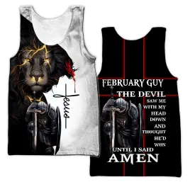 February Guy Untill I Said Amen Jesus Tank Top - Christian Tank Top For Men