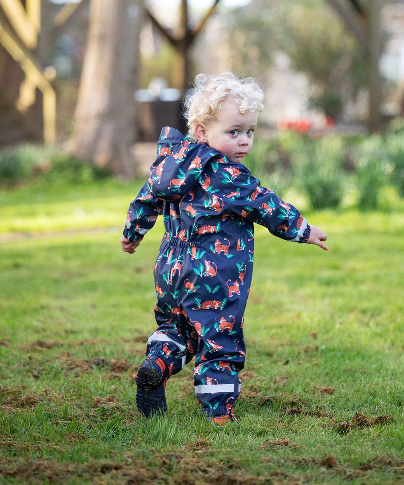 Frugi Puddle Buster All In One - Tiger Time