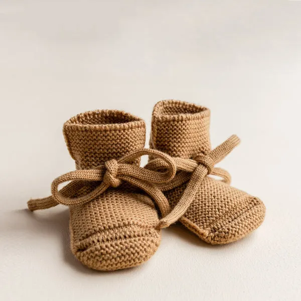 Hvid Knitted Booties – Ochre