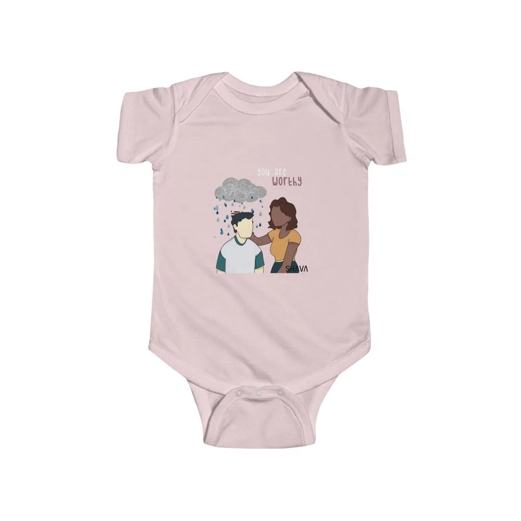 IAC KIDS Clothing  Infant Fine Jersey Bodysuit / You are Worthy (Depression)