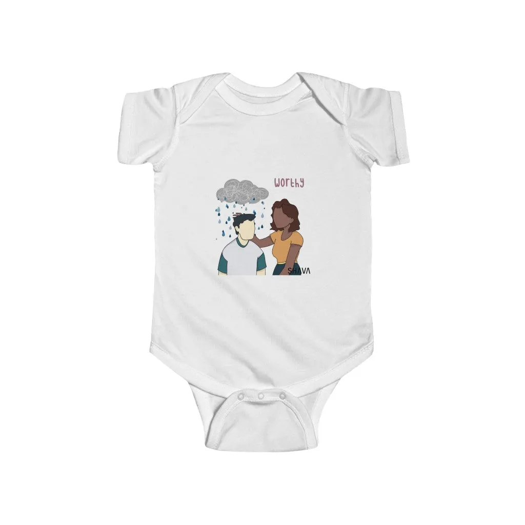 IAC KIDS Clothing  Infant Fine Jersey Bodysuit / You are Worthy (Depression)