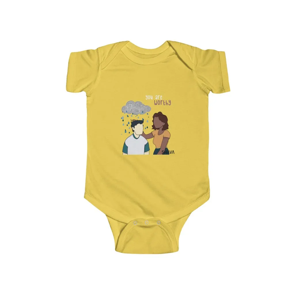 IAC KIDS Clothing  Infant Fine Jersey Bodysuit / You are Worthy (Depression)