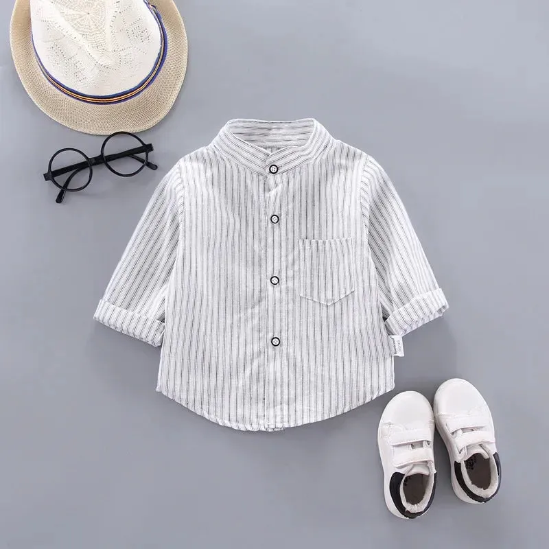 IENENS Kids Shirt Clothes Spring Thin Blouses Clothing Infant Boy Plaid Cotton Tops 1 2 3 4 Years Kids Long Sleeves Shirt