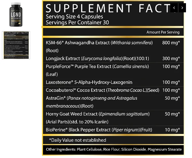 Inspired Nutraceuticals LGND 120 Capsules