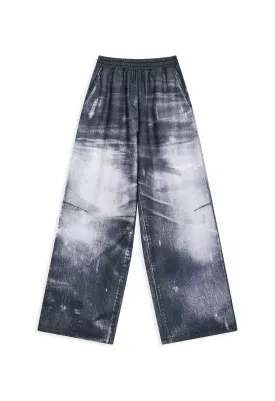 Jean Effect Wide Sweatpants