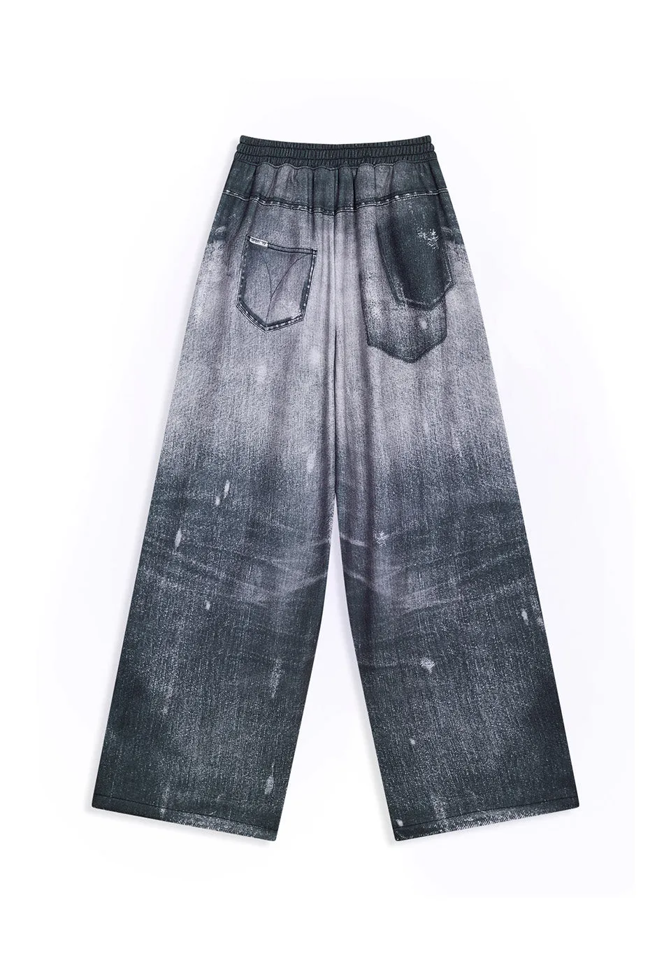 Jean Effect Wide Sweatpants