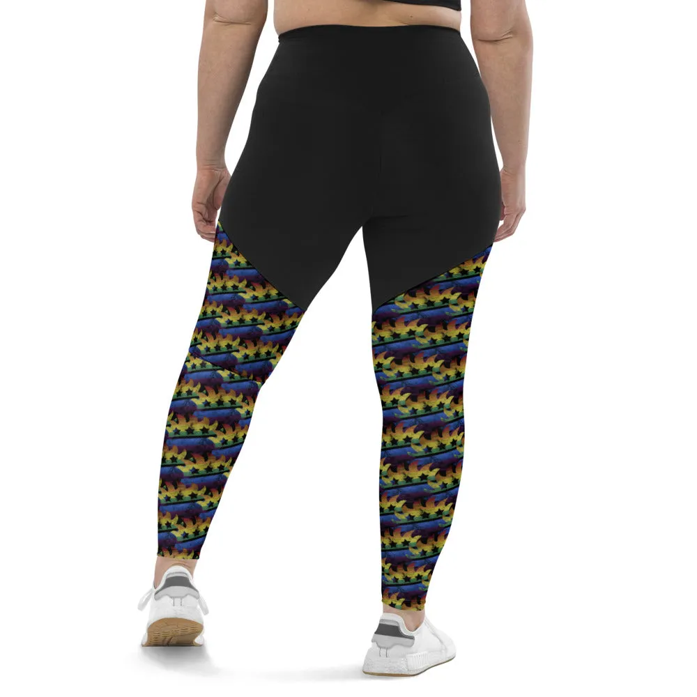 LGBTQ  Libertarian Porcupine Sports Leggings